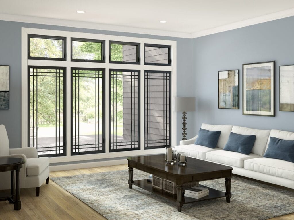 Replacement awning windows from Window World in living room
